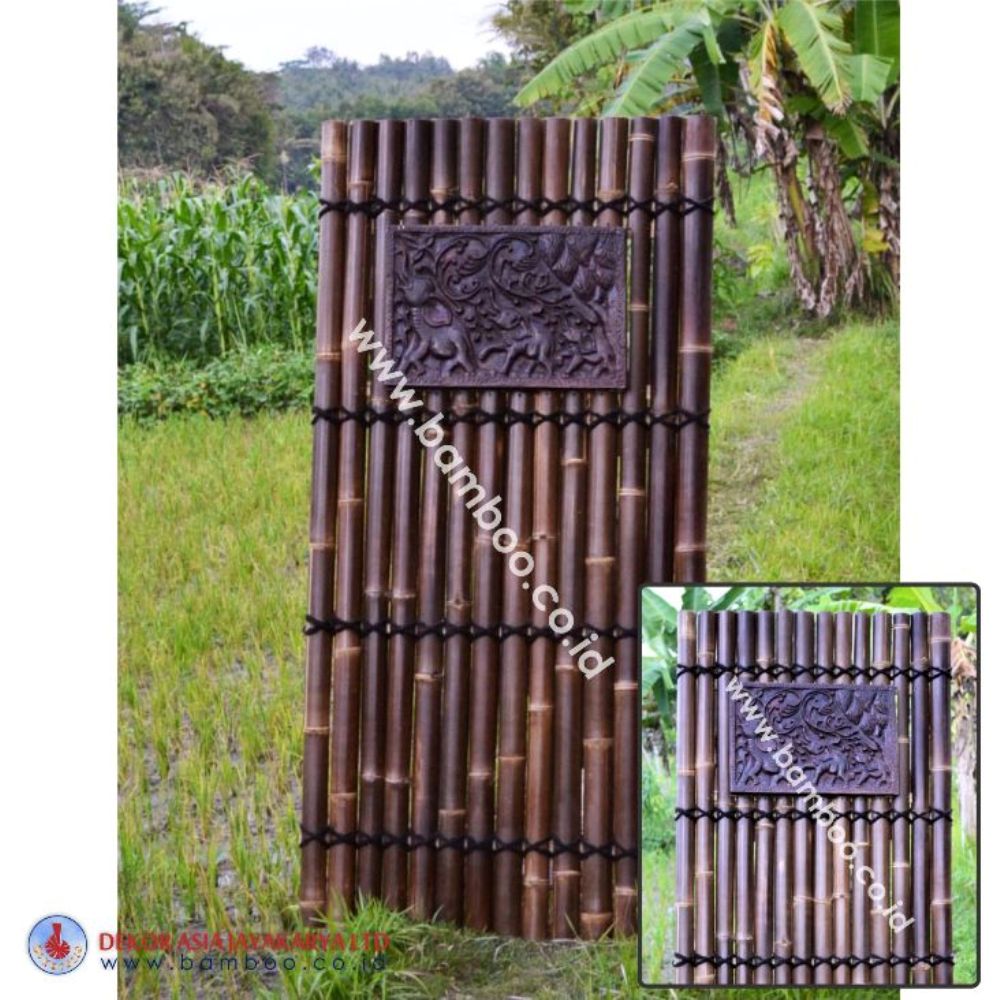 Black Bamboo Half Raft Panel - Bamboo Panels, Bamboo Screen, Bamboo Screens